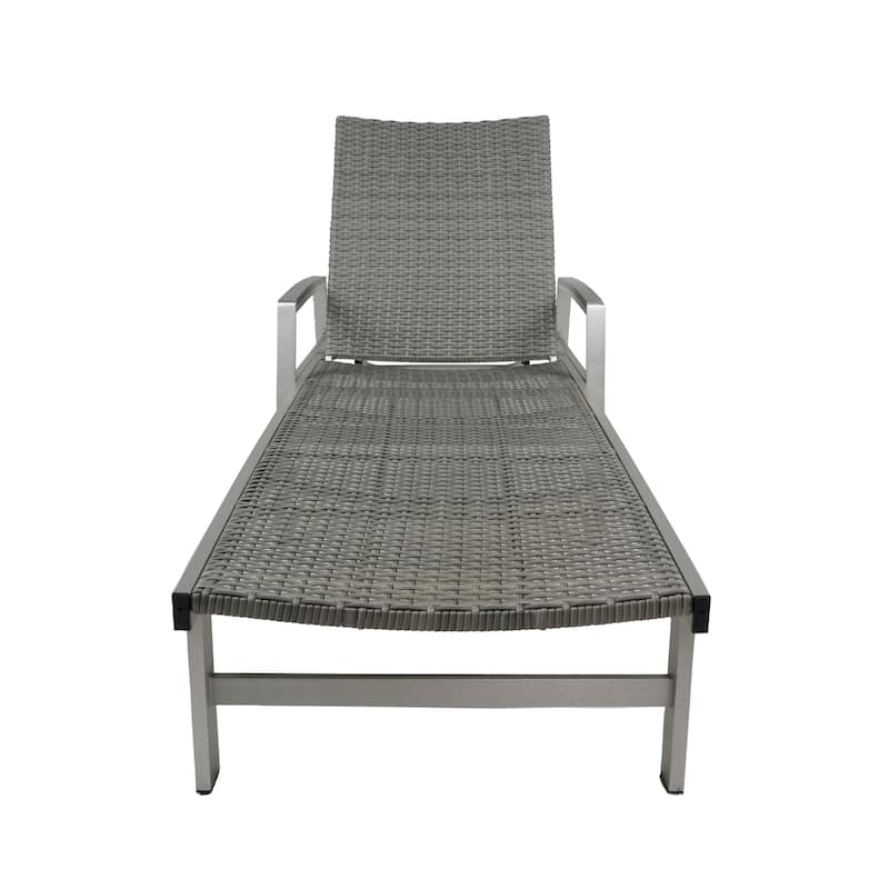 Oxton Outdoor Aluminum Chaise Lounge by Christopher Knight Home