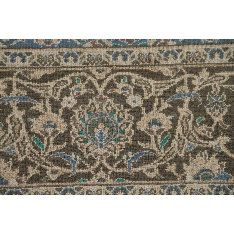 Hand Knotted Oriental 100% Wool Carpet Traditional Floral Peach Mashad Area Rug - 12' 4'' X 9' 5''