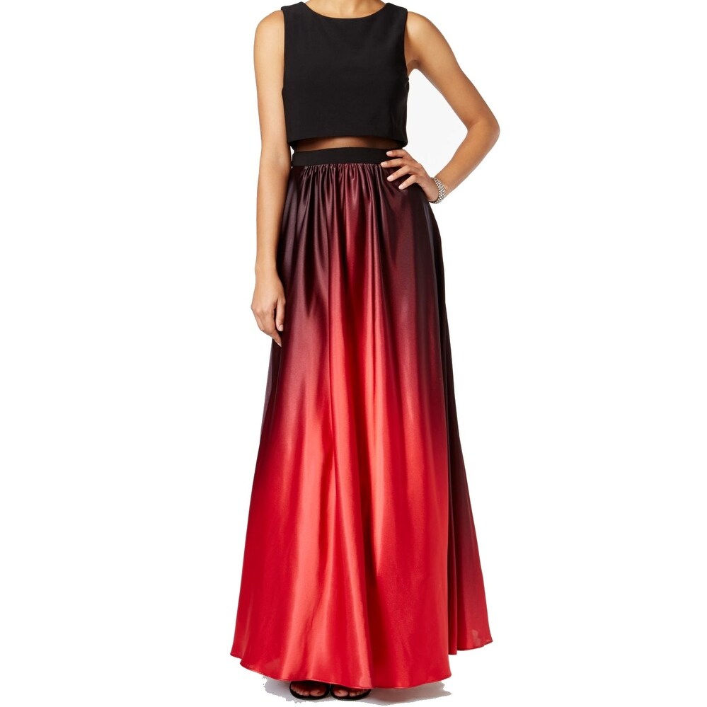 betsy and adam red ball gown
