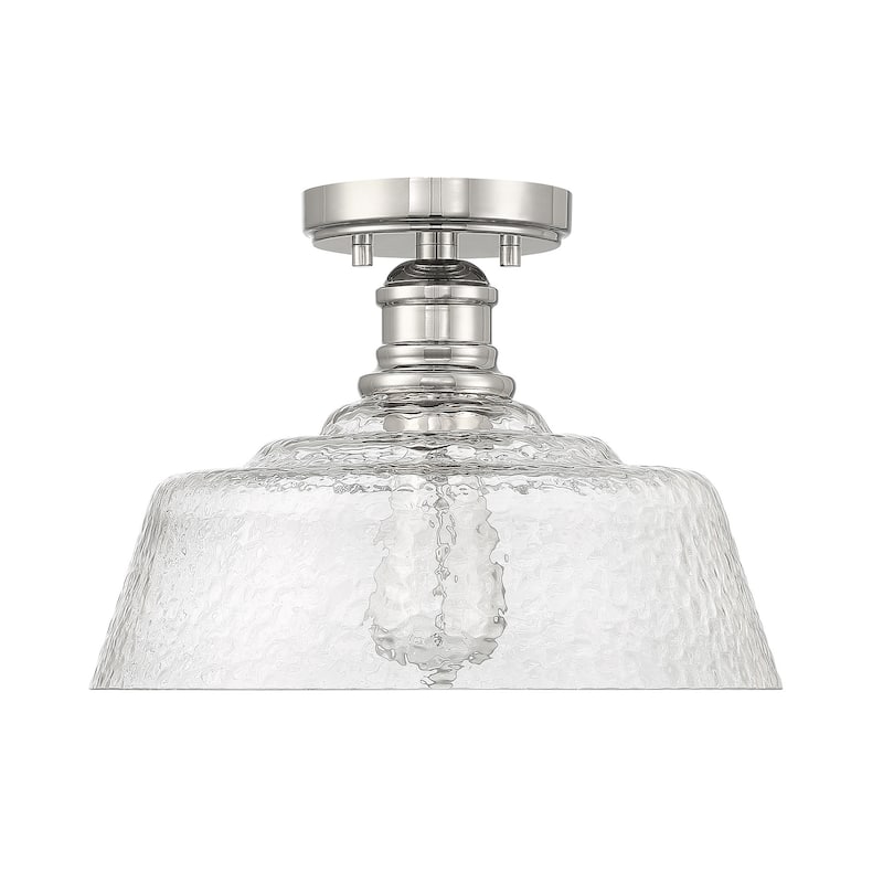 Bellevue SH71300 13" Wide Semi-Flush Ceiling Fixture with a patterned