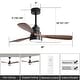 preview thumbnail 28 of 199, 42“/52"/60"/48" Noiseless Walnut Wood Ceiling Fan with Remote Control, Integrated Light Optional