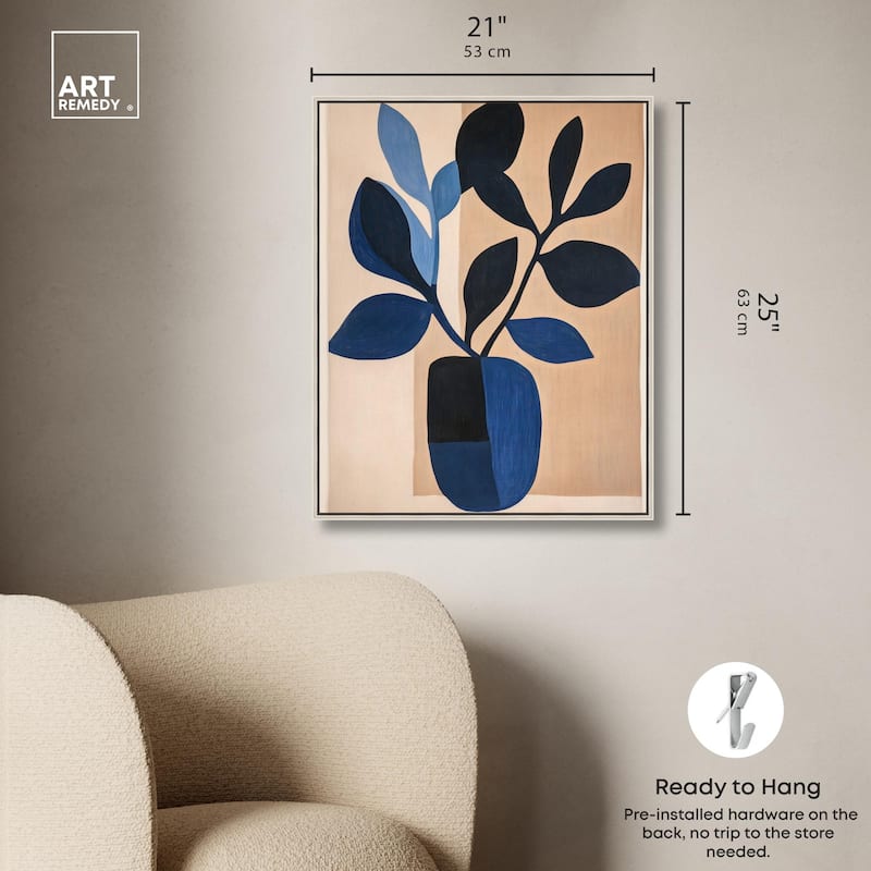 Blue Matisse Jar II Canvas by Art Remedy