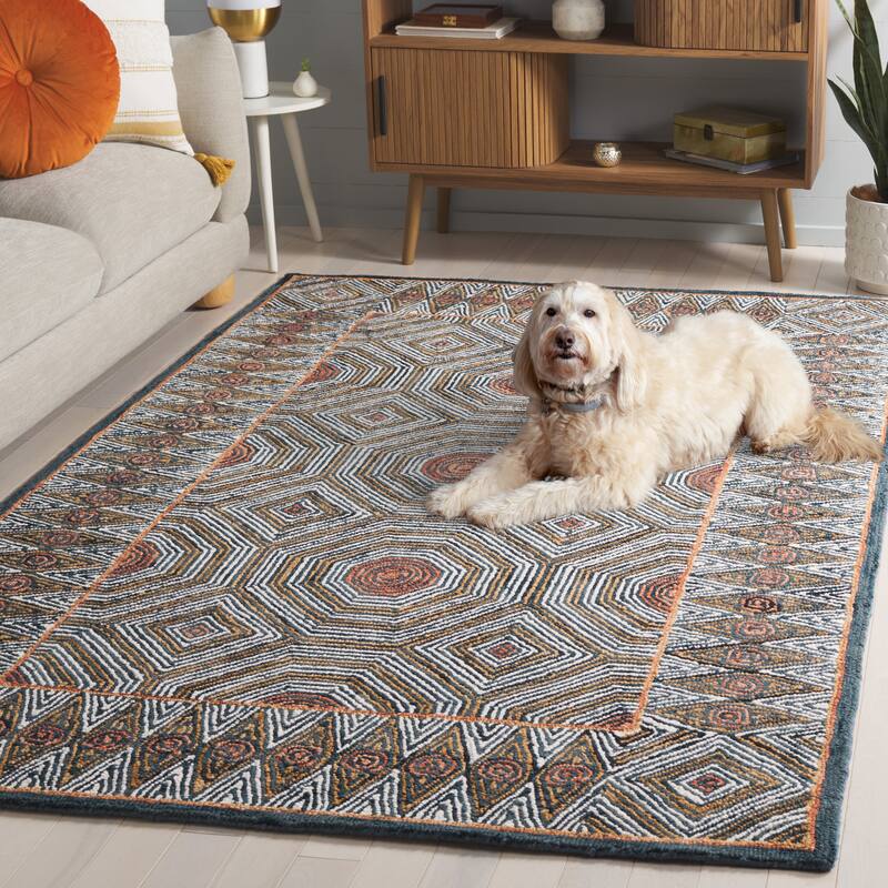 SAFAVIEH Handmade Micro-Loop Hiltrud Modern Wool Rug