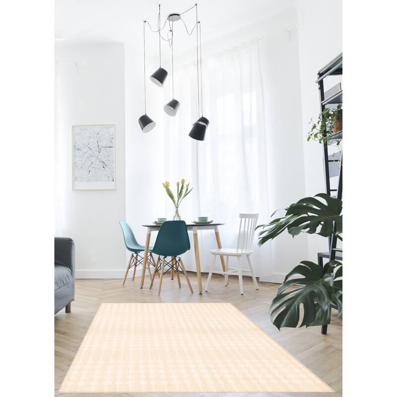 ECARPETGALLERY Hand-knotted Tangier Beige Wool Rug - 5'3 x 7'10