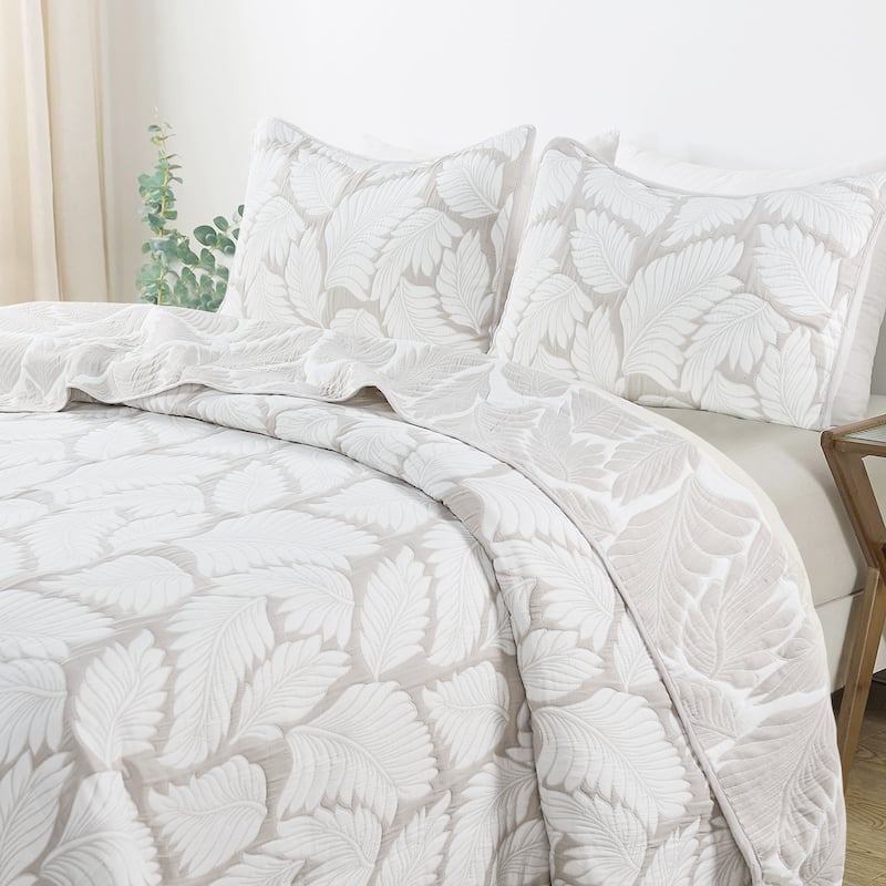 Home Soft Things 3 Piece Matelasse Jacquard Bedcover Set