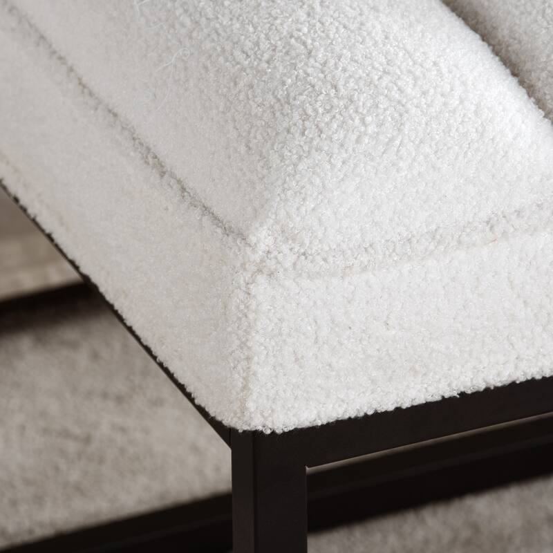 Modern Metal Base Upholstered Bench for Bedroom for Entryway