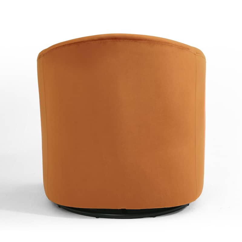 Set of 2 Velvet Swivel Accent Chairs Barrel Chairs with Plush Cushion