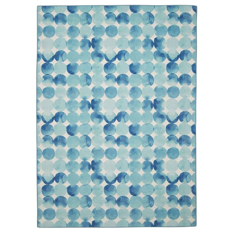 Indoor/Outdoor Water Resistant Myers Ivory & Black Washable Area Rug Washable Area Rug - 2' x 3'