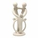 preview thumbnail 6 of 10, Handmade Soapstone Loving Family Embrace Parent and Child Statue 2 Parents 3 Children
