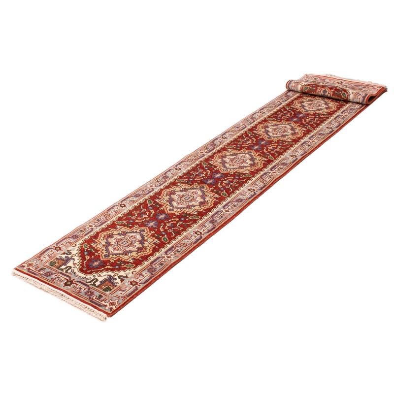 ECARPETGALLERY Hand-knotted Serapi Heritage Dark Copper Wool Rug - 2'6 x 19'8