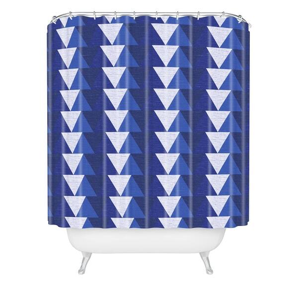 Deny Designs Zoe Wodarz Indigo Triangle Shower Curtain Bed Bath