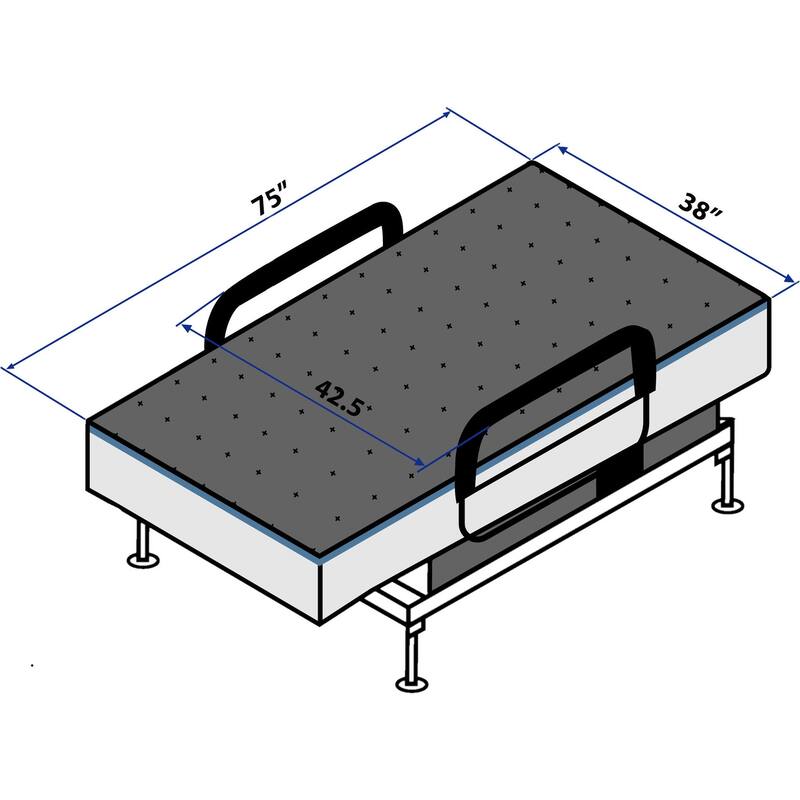 Adjustable Twin XL Bed with Lift Assist, Memory Foam Mattress, and Remote Control