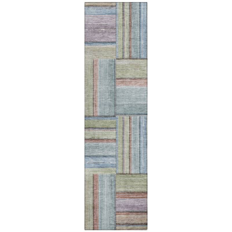Machine Washable Indoor/ Outdoor Modern Weave Chantille Rug