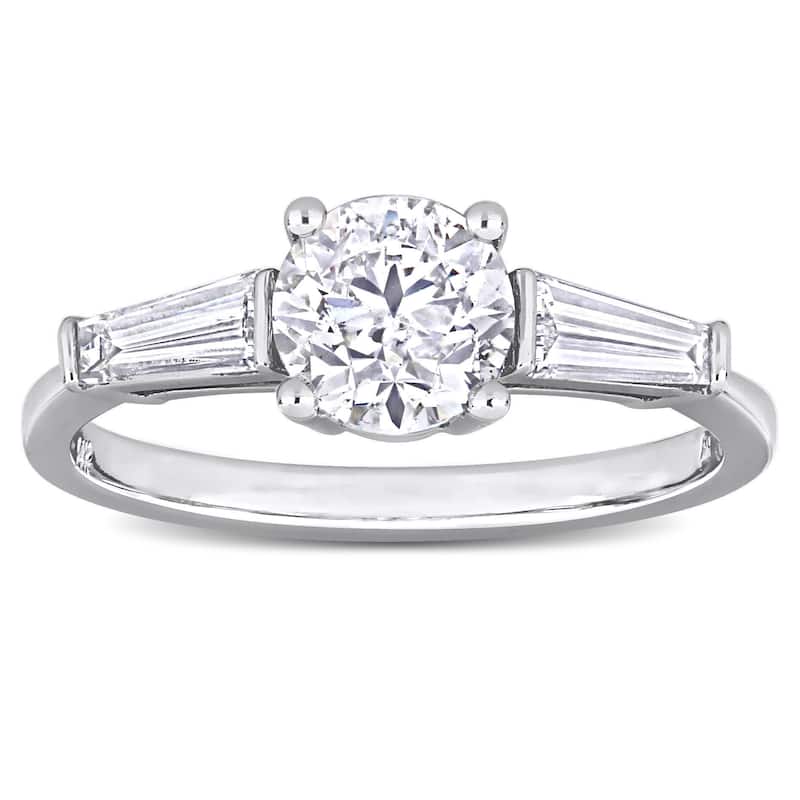 Miadora 1 5/8ct TDW Diamond 3Stone Engagement Ring in 14k White Gold