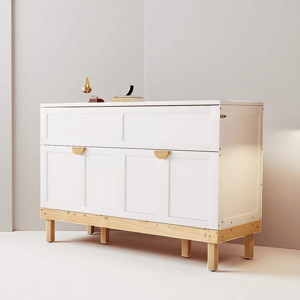 Space-Saving Queen Murphy Bed with Large Underbed Drawer, Convertible Cabinet Design