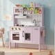 preview thumbnail 12 of 37, Costway Kids Kitchen Playset Wooden Pretend Play Chef Toy with - See Details