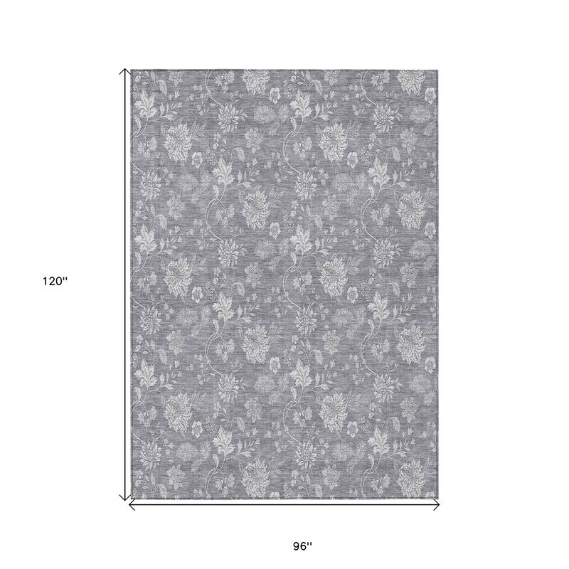 HomeRoots Floral Transitional Rectangle Outdoor Rug