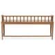 preview thumbnail 5 of 8, Magnussen Home Lindon Belgian Wheat Low Back Arm Bench - 52.13''W x 19.13''D x 24''H