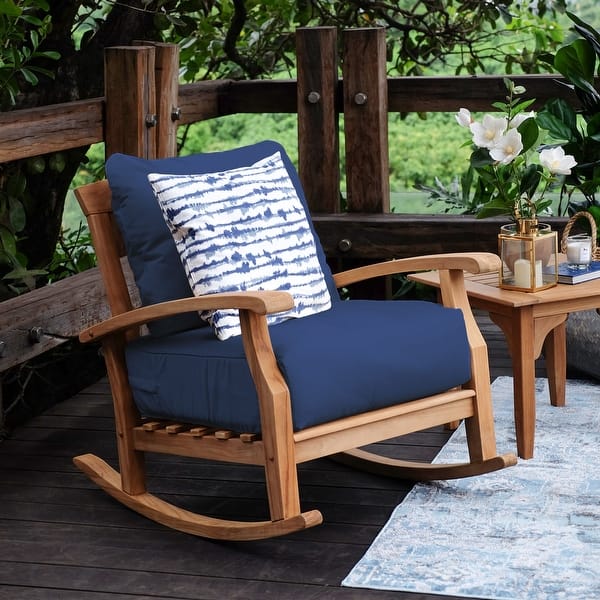Cambridge Casual Leon Teak Patio Rocking Chair Bed Bath & Beyond