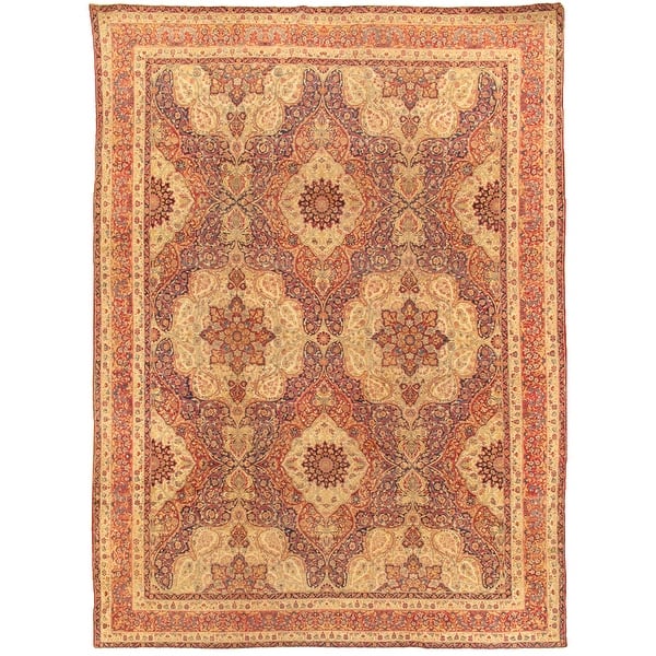 slide 1 of 1, Pasargad Home Antique Kermanshah Collection Hand-Knotted Lamb's Wool Area Rug-10' 7" X 14' 2" - 10' 7" X 14' 2"