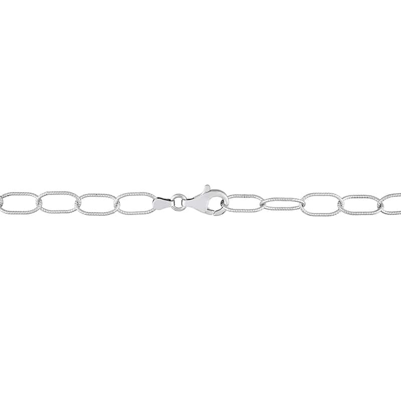 Miadora Sterling Silver Twisted Rolo Necklace