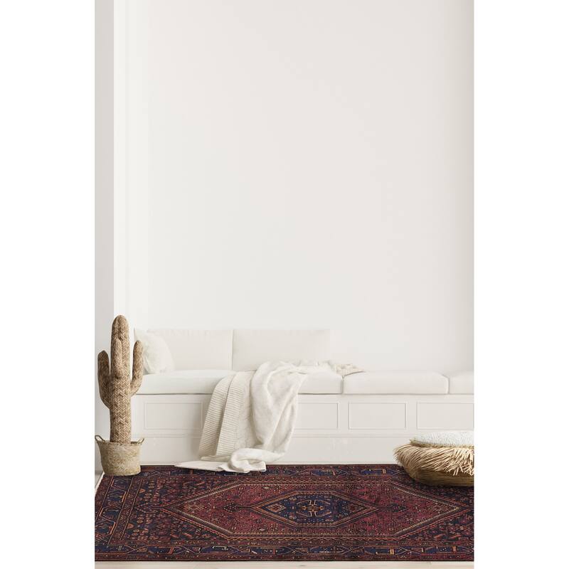 ECARPETGALLERY Hand-knotted Anadol Dark Red Wool Rug - 4'11 x 8'3