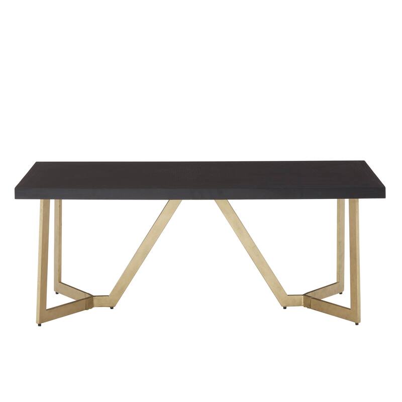 Cheyenne Black and Gold Metal Base Table Set by iNSPIRE Q Modern