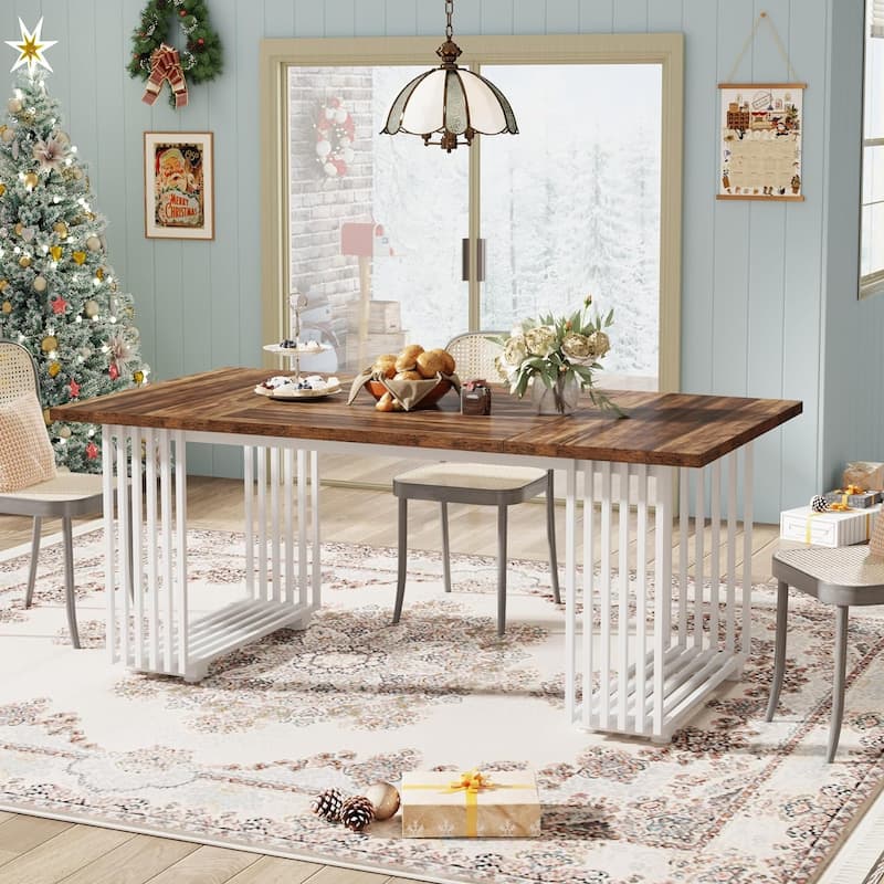 Modern Dining Table, 70.8 Inches Long Dining Room Kitchen Table