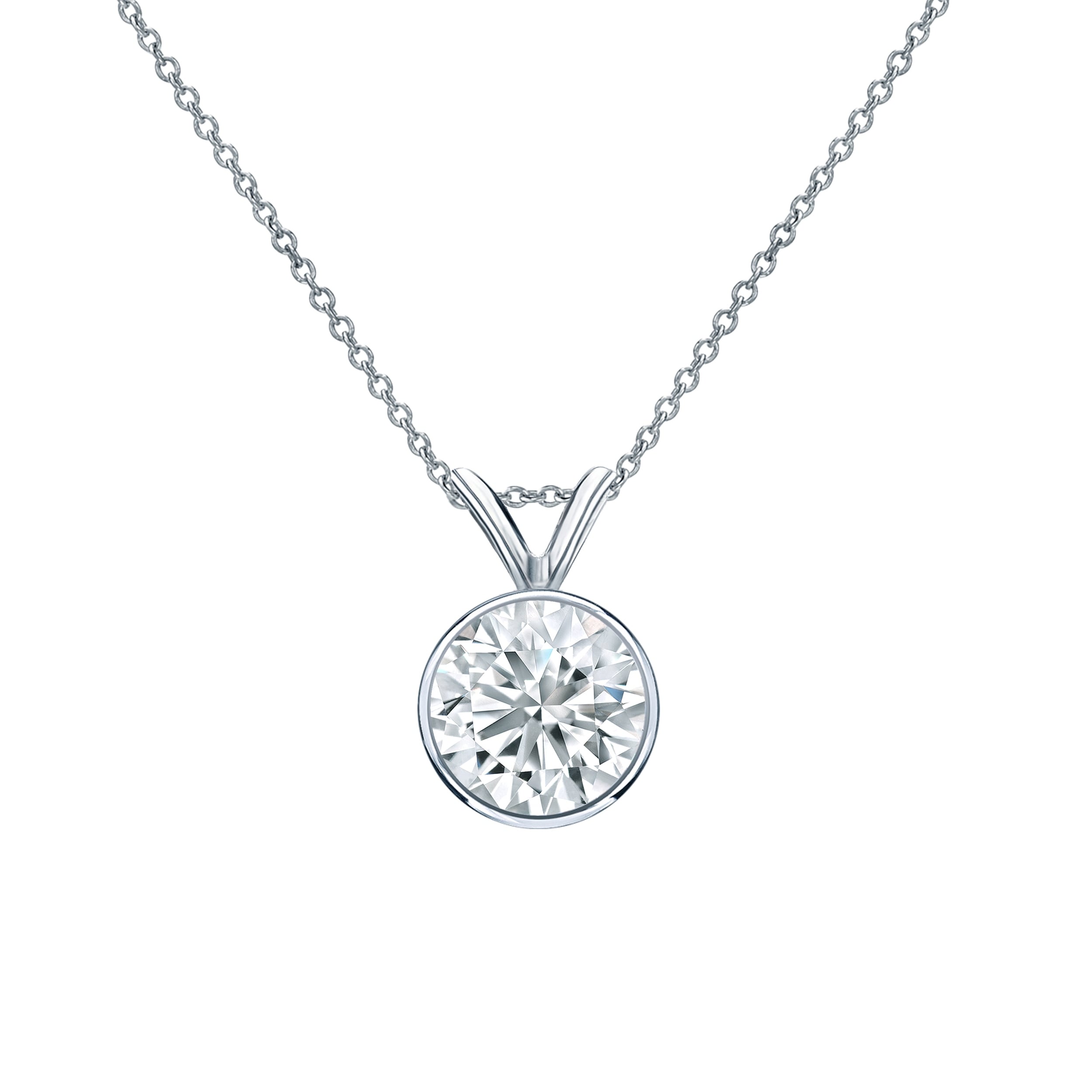 Vault Classics 0.50ct TW Natural Diamond Bezel Solitaire Pendant (I VS2)