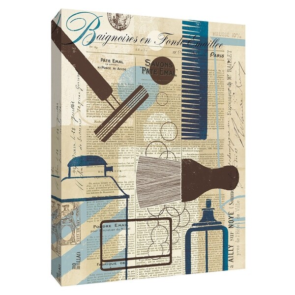 PTM Images 9-154792 PTM Canvas Collection 10" x 8" - "French Spa II" Giclee Toiletries Art Print on Canvas