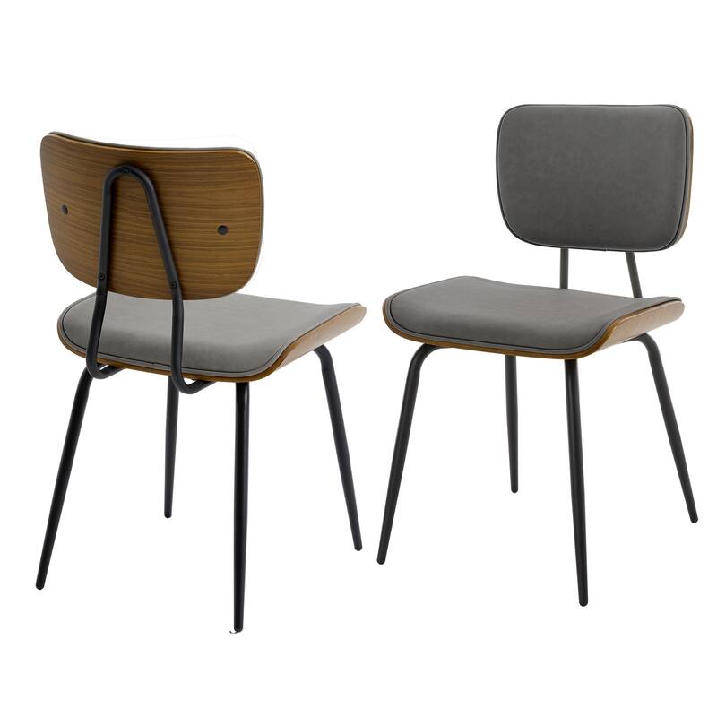 Faux Leather Upholstered Dining Chairs Set of 2/4 - 33.5"H x 19.3"W x 23"D