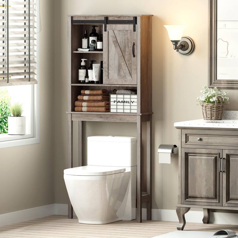Bath Storage Cabinet Bathroom Space Saver Over the Toilet Bath Fixtures Bathroom Organizer Shelf - See Picture