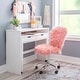 preview thumbnail 18 of 52, Clara Faux Fur Armless Office Chair Blush