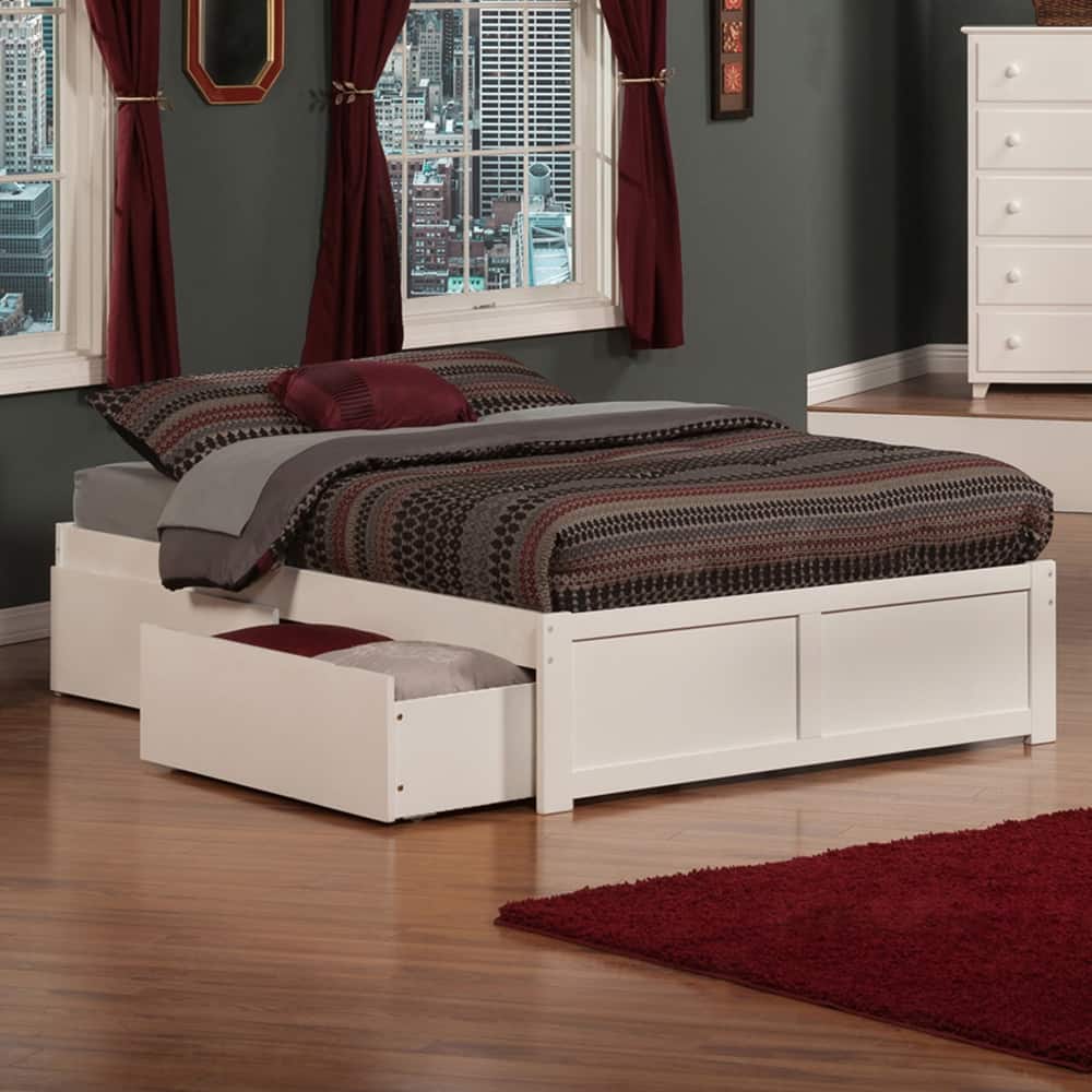 Concord Platform Bed with Footboard and Storage Drawers
