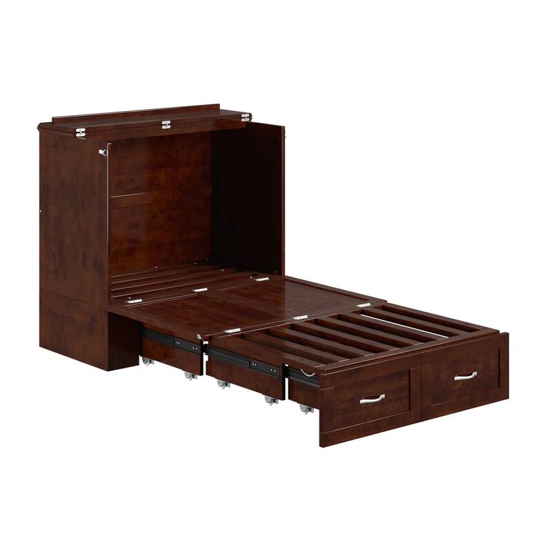Hamilton Murphy Bed Chest with Storage Drawer and Built-In Charger