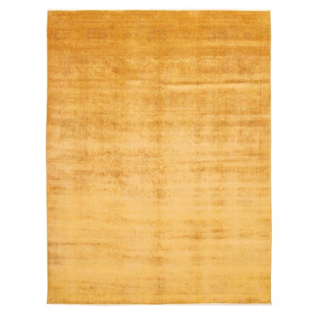 ECARPETGALLERY Hand-knotted Vibrance Gold Wool Rug - 8'10 x 11'7
