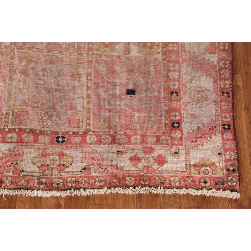 Hand Knotted Oriental 100% Wool Carpet Traditional Geometric Pink Bakhtiari Area Rug - 7' 5'' X 4' 7''