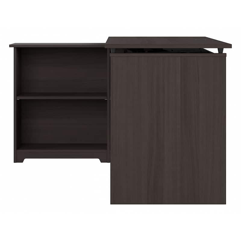 Bush Furniture Cabot 52W Standing Corner Desk with Shelves
