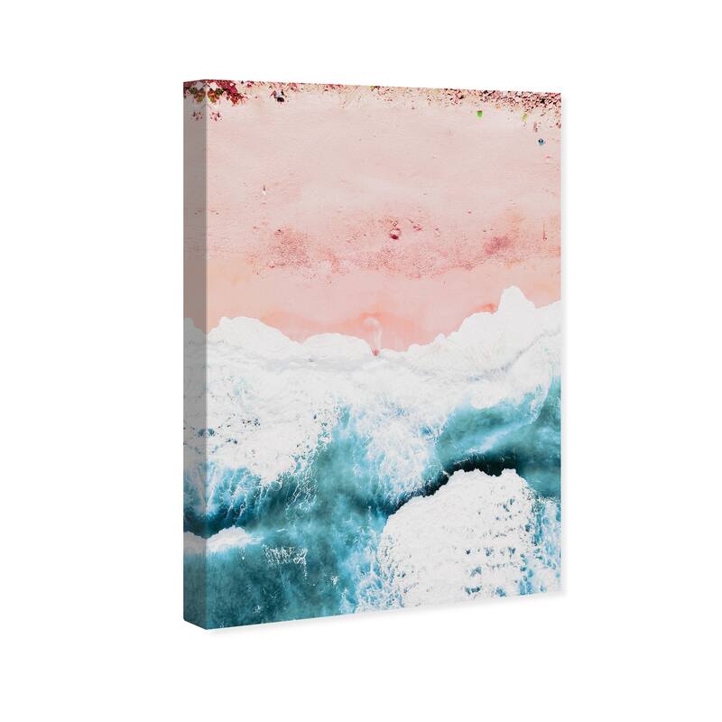 Wynwood Studio Canvas Nature and Landscape California Pink II Blue and Tiffany Blue Nautical & Coastal Wall Art Canvas Print