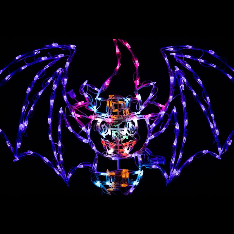 Halloween Witch Bat Metal Frame