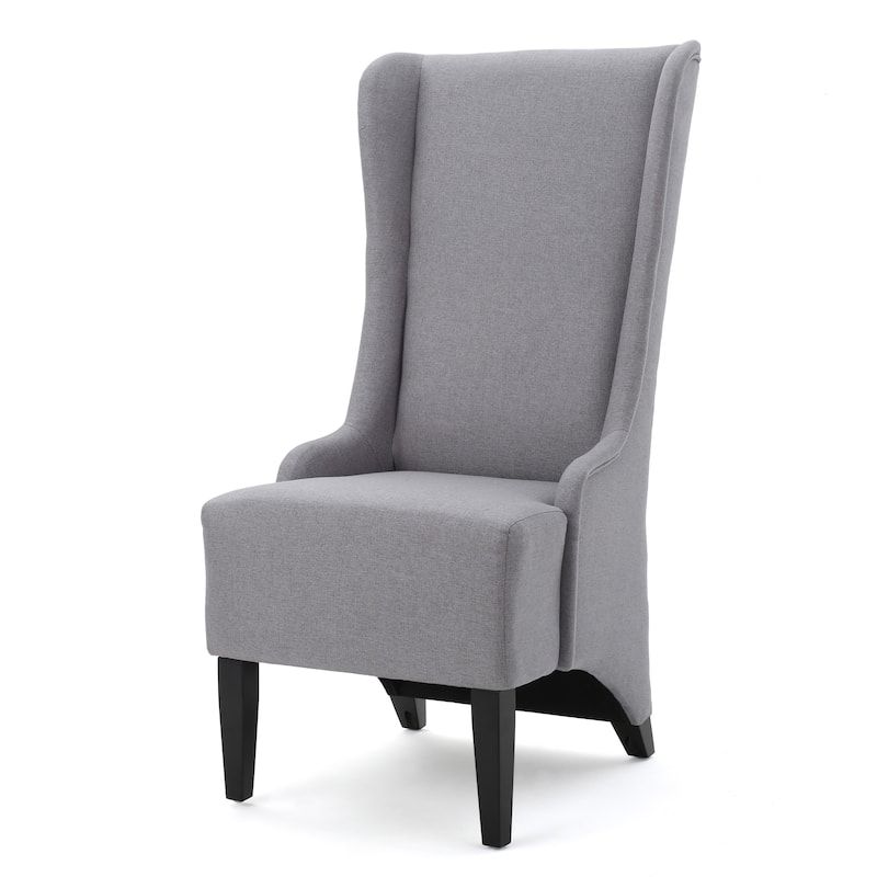 Roomfitters Tall Wingback Dining Chair with Upholstered Seat and Curved Backrest, Elegant Accent Chair