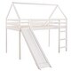preview thumbnail 3 of 27, Twin Size Loft Bed House Bed with Slide and Solid Construction for Home