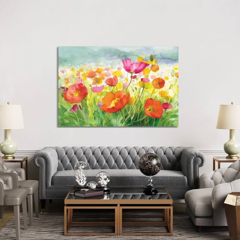 iCanvas "Meadow Poppies" by Danhui Nai Canvas Print