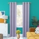 preview thumbnail 29 of 62, Sun Zero Harper Bright Vibes Total Blackout Grommet Curtain Panel, Single Panel 40" x 63" - Lavender