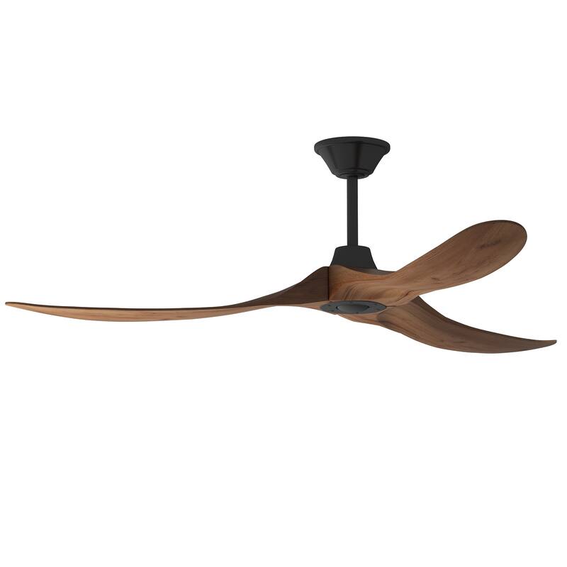Timechee 60" 3-Blades Ceiling Fan with Remote Control, Walnut - 60 Inches