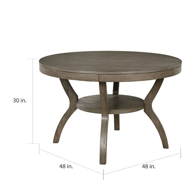 Furniture of America Melody Fields Rustic 48-inch Grey Wood Round Dining Table