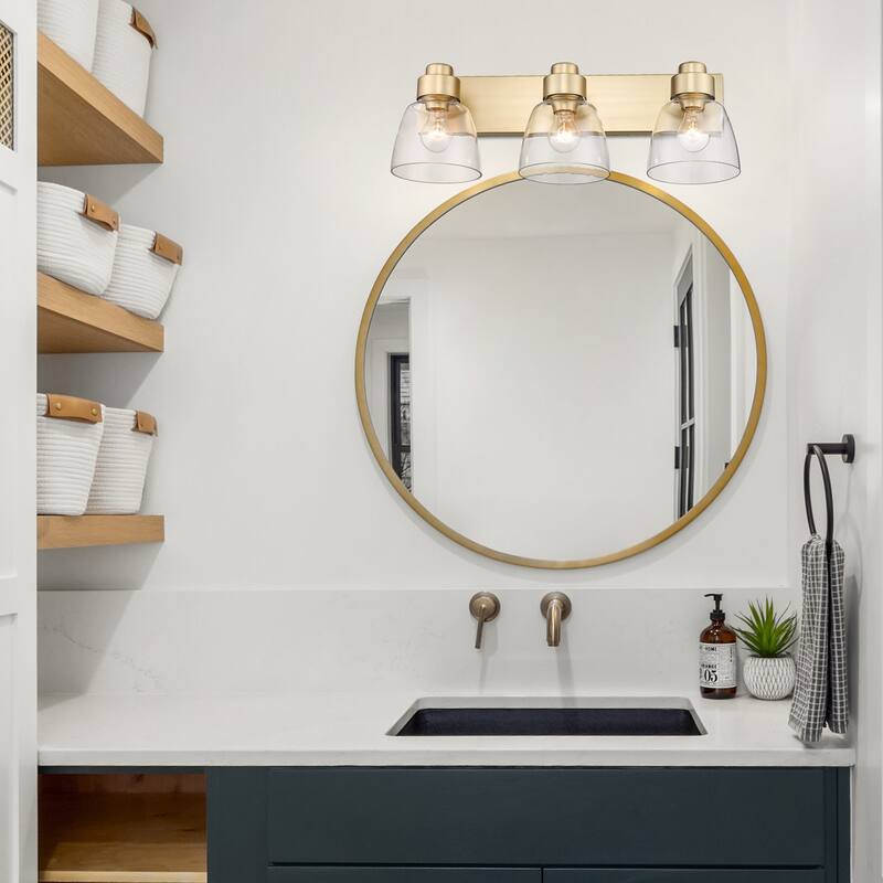Golden Lighting 0314-BA3 CLR Remy 3 Light 7" Wide Vanity Light