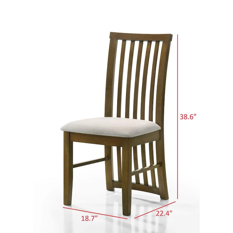 Osaka 7-Piece Dining Table and Chair - 6 Chairs Only - Brown