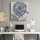 preview thumbnail 11 of 14, Indigo Floral on Linen II-Premium Gallery Wrapped Canvas