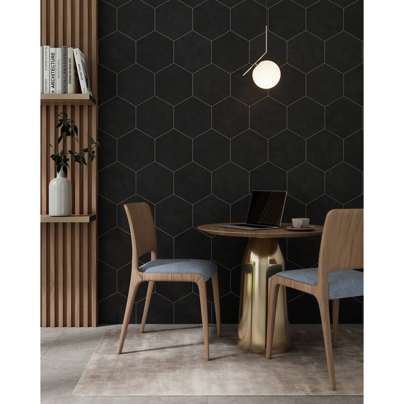 Honeycomb Hexagon 9 in. x 10 in. Glazed Porcelain Wall and Floor Tile